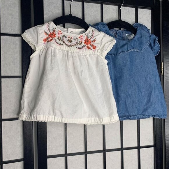 Carters Dress Shorts 12 months Blue Red White - Picture 4 of 7